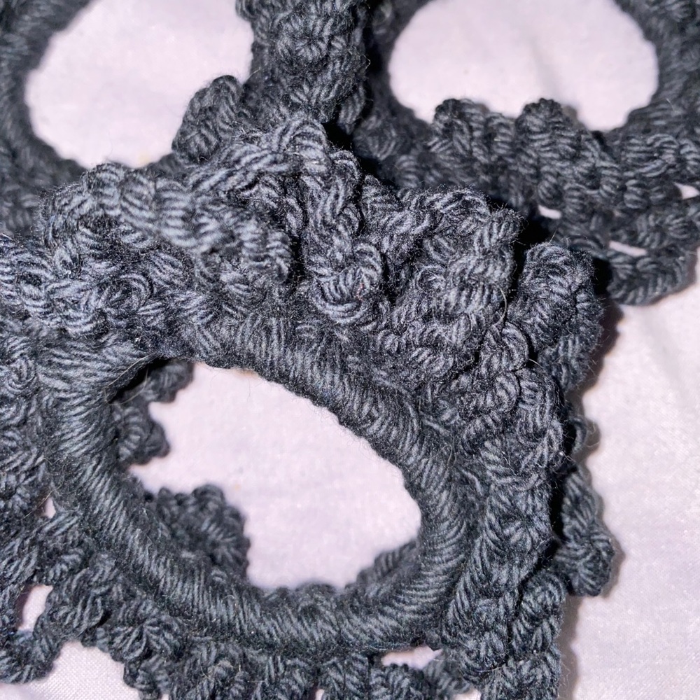 HANDMADE scrunchies!!- jet black